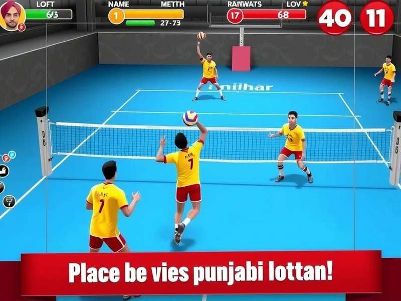 Punjabi Volley Titans Game Screenshot
